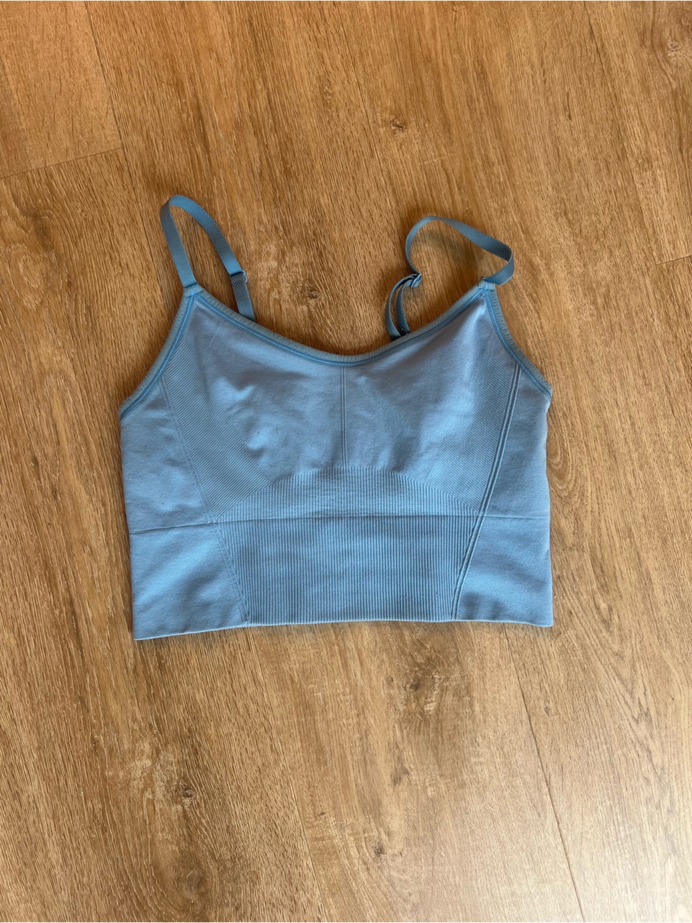 all in motion Light Blue Seamless Crop Bralette